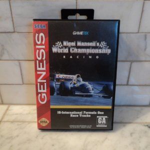 Sega Genesis video game "Nigel Mansell's World Championship Racing"